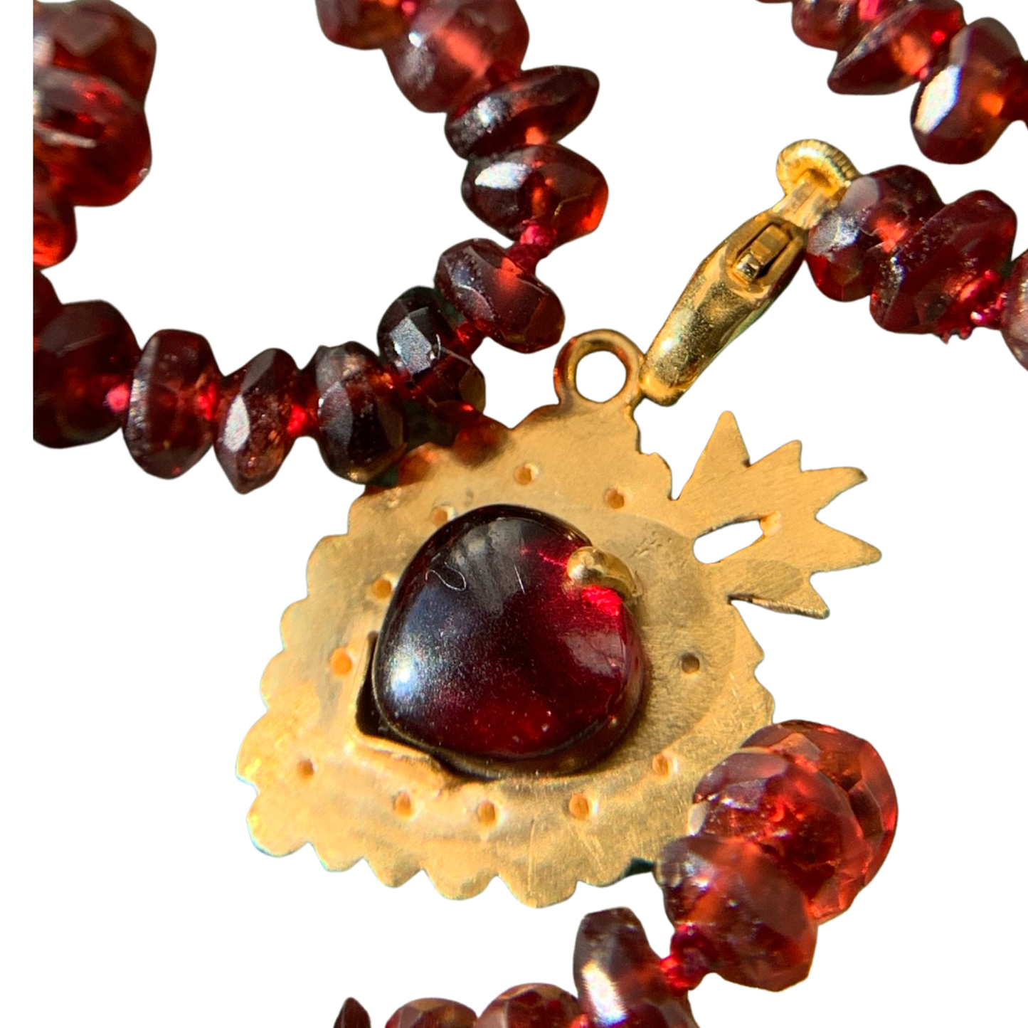 Large Garnet Knotted Necklace