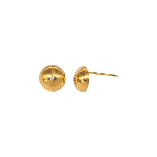Small gold plated stud earrings