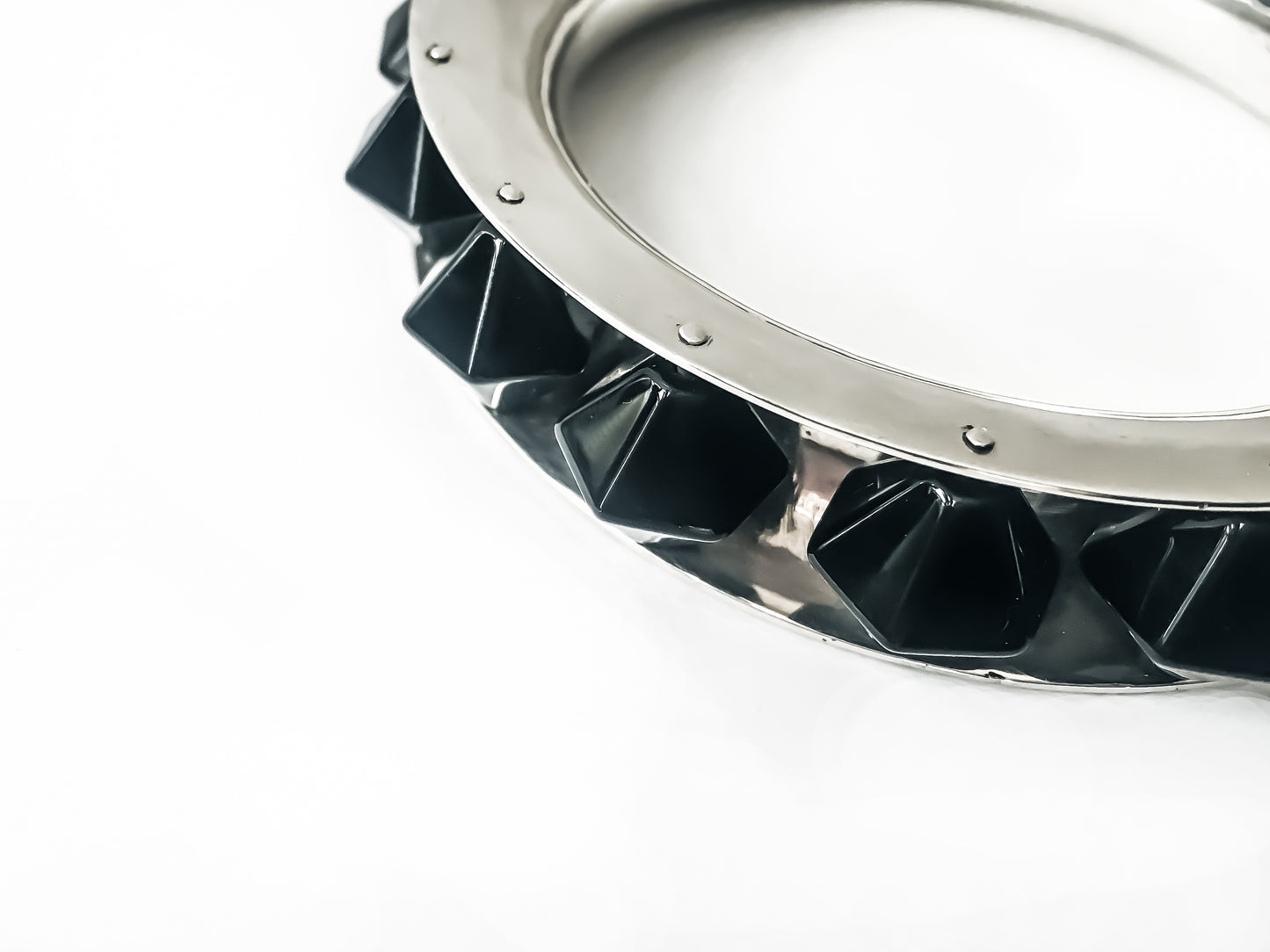 Silver and Onyx Kinetic Braclet